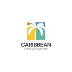 the logo for caribean landscaping services, which is designed to look like palm trees