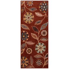 PRICES MAY VARY. 100% Polyester 2'6" x 6' Runner Rug - Features a modern Twist on a bold floral pattern. Vibrant hues of multi-colors on a dark background creates a high contrast, eye-catching artwork on the floor. Timeless Design with 100% Polyester Pile for Added Durability and Fade Resistance 0.44 Inch Pile Height: Low Profile to be Placed in Any Setting. Easy Care and Machine Washable Skid Resistant Latex Backing (No Additional Rug Pad Needed) Quality American Rug Manufacturer Since 1966. Pr Floral Runner Rug, Hallway Entry, Floral Runner, Entry Hallway, Kitchen Hallway, Polyester Yarn, High Contrast, Dark Background, Family Pet