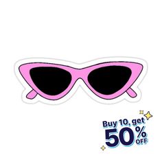 Decorate laptops, Hydro Flasks, cars and more with removable kiss-cut, vinyl decal stickers. Glossy, matte, and transparent options in various sizes. Super durable and water-resistant. Sunglasses Pink, Cateye Sunglasses, Cat Eye Sunglasses, Decorate Laptops, Vinyl Decal Stickers, Kiss Cut, Vinyl Decal, Water Resistant, Kiss