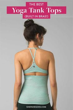 Retooling your fitness wardrobe by finding the perfect yoga top with built in bra can be a great way to look great, save money by finding more versatile pieces, and crush any at-home workout that comes your way!  #Yoga #Yogatops  Yoga tops, Yoga tops for women, workout tank tops with built in bra, yoga tank top with built in bra, yoga top with built in bra, yoga top with bult in shelf bra, workout tops with built in bra, best yoga tank tops Yoga Tank Tops, Packing List For Travel, Workout Tanks, Yoga Tops, Best Yoga, Workout Tank Tops, Physical Fitness