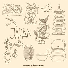 the japanese symbols are drawn in black and white