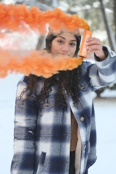 Smoke bombs and fall leaves—the ultimate autumn duo 🌫️🍂