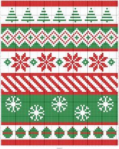 a knitted christmas sweater pattern with snowflakes