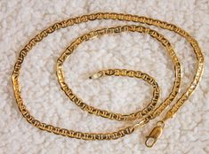 ★NEW Vintage 14K Yellow Gold Mariner Gucci Link Chain Necklace ★ Approximately 17" Long ★ Approximately 8.5 Grams ★ Stamped 14k M *All Jewelry is tested to ensure genuinity  Follow my jewelry Instagram for Updates & New Products: @Jenster_jewels :) FREE USPS Shipping + Insured Elegant Gucci Chain Link Jewelry, Elegant Gucci Necklace With Logo Charm, Gucci Link Chain, Jewelry Instagram, Italian Luxury Brands, Guccio Gucci, Gucci Jewelry, Link Chain Necklace, Chain Link Necklace