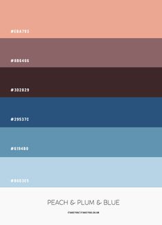 the color scheme for peach, plum and blue