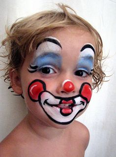 Clown face painting Carnaval Make-up, Obličejové Masky, Kids Face Painting, Makeup Clown, Face Painting Easy, Face Paint Ideas