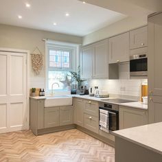 the kitchen is clean and ready for us to use in its new owner's home