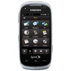 an image of a cell phone that is turned on and showing the sprint app icons