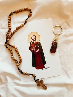 Add another keychain to your collection with St. Joseph & Jesus! 2x0.75 inches Removable protective film on top of keychain St Joseph, Tassel Necklace, Charm Bracelet, Jesus, Personalized Items, Film