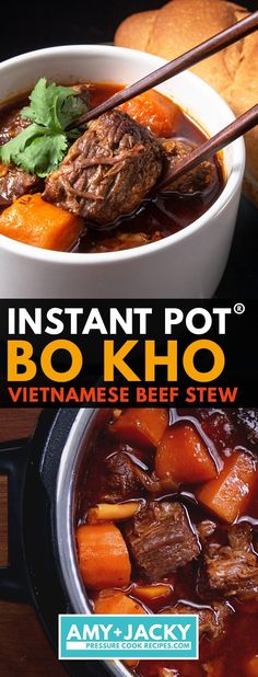 the cover of instant pot bo kho vietnamese beef stew