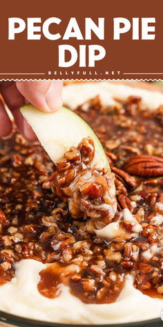 This Pecan Pie Dip recipe has all the ingredients and flavors of classic pecan pie, converted into an easy and sensational dessert dip with the perfect combination of sweet and salty, crunchy and creamy. It’s super easy to make and will be a guaranteed hit with friends and family at holiday parties or anytime throughout the year! Pie Dip, Dessert Dip, Dip Recipe, Easy Dessert, Pecan Pie, Dip Recipes, Sweet And Salty