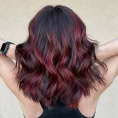 Platinový Blond, Pelo Color Vino, Red Balayage Hair, Red Hair Looks, Hair Color Underneath, Wine Hair, Red Hair Inspo, Hair Color Streaks, Hair Streaks