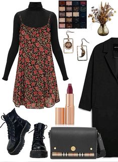 Cute outfit inspo Spring Witch Outfit, Twee Summer Outfits, Witch Vibes Outfit, Witch Style Outfits, Trad Wife Outfit, Whimsigoth Outfits Casual, Witch Inspired Outfit, Practical Magic Outfits, Goth Cottagecore Fashion