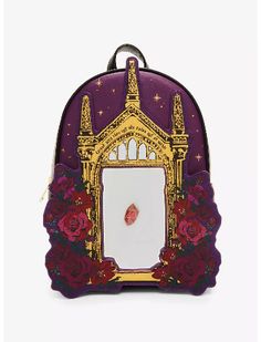 If we look in the Mirror of Erised, we'd see ourselves rockin' this Harry Potter backpack! This magical mini backpack has the Mirror of Erised on the front, and a mirror slot with the Sorcerer's Stone screwed in the center. Remove the mirror to show off any magical charm in the clear pocket! Comes with side pockets and interior zipper pocket. Harry Potter Mirror Of Erised, The Mirror Of Erised, Harry Potter Mirror, Stranger Things Gifts, Mirror Of Erised, Harry Potter Backpack, Nightmare Before Christmas Gifts, Marvel Gifts, Horror Gifts