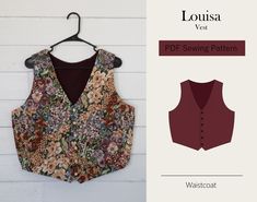 the sewing pattern for this vest is easy to sew, and looks great on someone's body