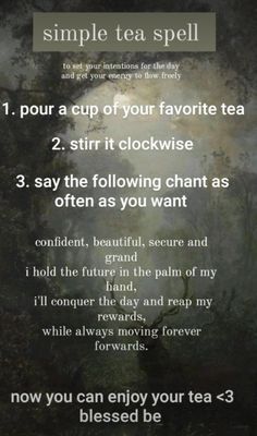 Witchy Morning Routine, Witchy Morning, Witchcraft Spells For Beginners, Good Luck Spells, Spells For Beginners, The Power Of Positive Thinking, Easy Spells, Power Of Positive Thinking, Luck Spells