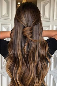 Balyage Long Hair, Long Hair Color, Highlights Brown Hair, Hair Fall