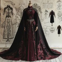 Dragon Queen Dress, Winterfell Dress, Saera Targaryen, Targaryen Queen, Westeros Fashion, Fantasy Ball, Fantasy Clothes, Pretty Quinceanera Dresses, Rhaenyra Targaryen