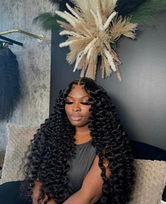 Middle Part Wand Curls Wig, Wand Curled Deep Wave Hair, Deep Wave Wig Wand Curled, Curly Hairstyles Wigs For Black Women, Wand Curl Deep Wave Wig, Deep Wave Wand Curls, Wand Curls On Deep Wave Hair, Flipover Quickweave, Curly Wigs For Black Women