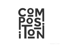 the logo for compostion is shown in black and white, with an inscription underneath it