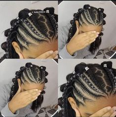 trança nagô com linha branca Black Hair Updo Hairstyles, Lil Girl Hairstyles, Braided Hairstyles For Black Women Cornrows, Hair Inspiration Long, Beautiful Braided Hair, Braided Cornrow Hairstyles, Cute Box Braids Hairstyles, Punk Hair, Christmas Hairstyles