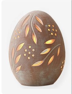 an easter egg with decorative designs on it