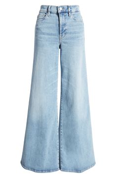 Find FRAME Le Palazzo High Waist Wide Leg Jeans on Editorialist. Made from superstretchy denim, these '70s-inspired palazzo jeans are remade for today with an on-trend high waist and chic wide legs. Zip fly with button closure Five-pocket style 63% organic cotton, 27% cotton, 5% recycled polyester, 5% elastane Machine wash, dry flat Made in Turkey Denim Denim Outfit, Flat Jeans, Blue Wide Leg Jeans, Palazzo Jeans, Flare Jeans Style, Wide Leg Pants Jeans, High Waist Wide Leg Jeans, Latest Jeans, Cropped Wide Leg Jeans