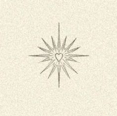 a drawing of a star with a heart on it