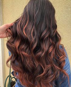 Cinnamon Brown Hair, Auburn Hair With Highlights, Cinnamon Hair Colors, Brown Hair Trends, Amber Hair, Cinnamon Hair, Red Ombre Hair, Black Hair Balayage, Balayage Hair Dark