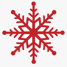 a red snowflake on a white background