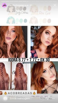 Igora Reds, Schwarzkopf Hair Color, Red Copper Hair Color, Strawberry Blonde Hair Color, Hair Color Formulas, Ginger Hair Color, Different Hair Colors, Beautiful Red Hair, Copper Hair Color