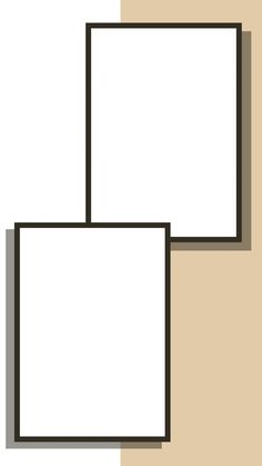 three black and white square frames on a beige background with the same color as each other