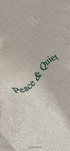 the peace and quiet logo is shown on an unisex t - shirt that reads peace and quiet