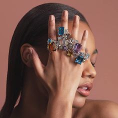 The return of a LAGOS icon. Our signature emerald-cut amethyst gemstone ring with a prong setting in sterling silver and 18K gold Caviar beading. Big Rings For Women, Lagos Jewelry, Beautiful Baubles, Swiss Blue Topaz Ring, Gold Link Bracelet, Big Rings, Citrine Ring, Citrine Gemstone, Swiss Blue Topaz