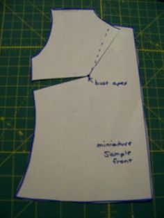 a piece of paper that has been cut out to be used as a sewing project