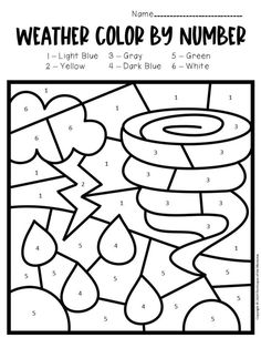 the color by number worksheet for children