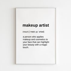 Makeup Artist Room, Makeup Definition, Artist Definition, Makeup Artist Quotes, Makeup Quotes Funny, Beauty Quotes Makeup, Instagram Makeup Artist