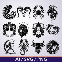 zodiac signs and astrological symbols