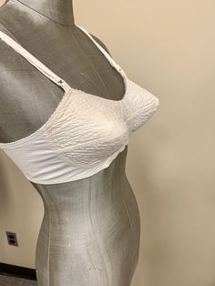 1950's women bullet- style bra was donated by Jennifer Banning. 2017-905-3. Pointy Bras From 40s And 50s, Bullet Bras 50s, Vintage Bra, Bone Structure, Bullet Bra, 1940s Fashion, Cone Bra, Vintage Lingerie