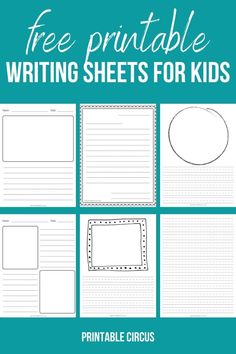 free printable writing sheets for kids with the text,'free printable writing sheets for