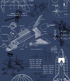 the blueprint for an airplane is shown