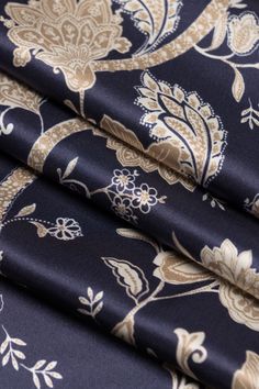 This sophisticated floral print on silk satin will be sure to garner compliments. 100% Made in Como, Italy. Generous size: Approx. 27" x 78". You can wear this wrap as an elegant evening shawl and also as a daytime scarf. A timeless addition to your wardrobe. 100% silk satin: A luxuriously soft fabric with a lustrous sheen on one side and a gentle matte finish on the other that feels oh-so sumptuous. Unlike common polyester satin, our satin is pure silk, offering unmatched elegance and quality. Elegant Silk Scarf With Floral Print For Formal Occasions, Elegant Patterned Silk Scarf, Elegant Printed Silk Scarf, Elegant Floral Silk Scarf, Elegant Blue Satin Silk Scarf, Elegant Printed Patterned Silk Scarf, Midnight Blue And Gold, Shawl For Women, Evening Shawls