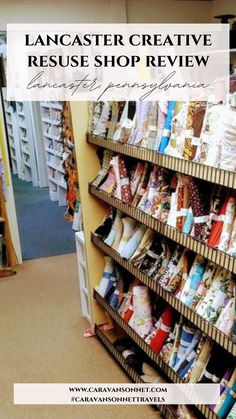 an image of a store with shelves full of shoes