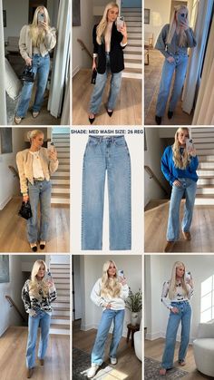 Abercrombie Relaxed Jeans Outfit, Winter Wedding Attire, Kathleen Post, Fall Transition Outfits, Comfy Jeans, Winter Jeans, Loose Jeans, Relaxed Fit Jeans