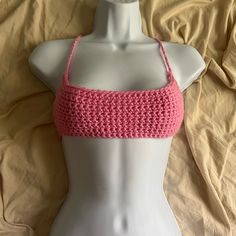 Handmade And Brand New, Can Fit Small/Medium Belly Shirts, Crochet T Shirts, Crochet Bralette, Crochet Clothes Patterns, Kawaii Crochet, Beginner Crochet Projects, Easy Trendy Outfits, Crochet Crop Top, Granny Squares Pattern