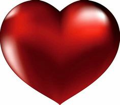 a shiny red heart shaped object on a white background with room for text or image