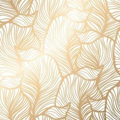 an abstract gold and white background with leaves