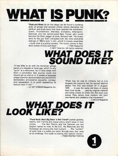 If You Compare Punk Makeup to Star Wars Characters, You’re Doing It Wrong. Here's a How-to-be-a-Punk Guide from 1977 ~ Vintage Everyday 1950s Rock And Roll, 70s Punk, The Mick, Primal Scream, Punk Makeup, Punk Culture, Punks Not Dead, Arte Punk, Punk Dress