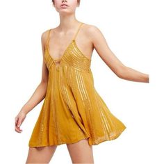 So Cute! This Free People Dress Is Stunning With Beautiful Sequin Detail And Can Be Worn Casually At The Beach Or Dressed Up For A Fancy Event. Nwot New Never Worn! It’s A Stunner! Size Medium Yellow Sequin Dress, Yellow Sun Dress, Free People Boho Dress, Strapless Ruffle Dress, Cable Knit Sweater Womens, Free People Maxi, Yellow Mini Dress, Bird Dress, Cable Knit Sweater Dress