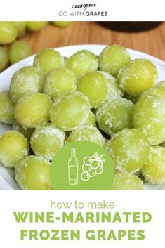 how to make wine - marinated frozen grapes